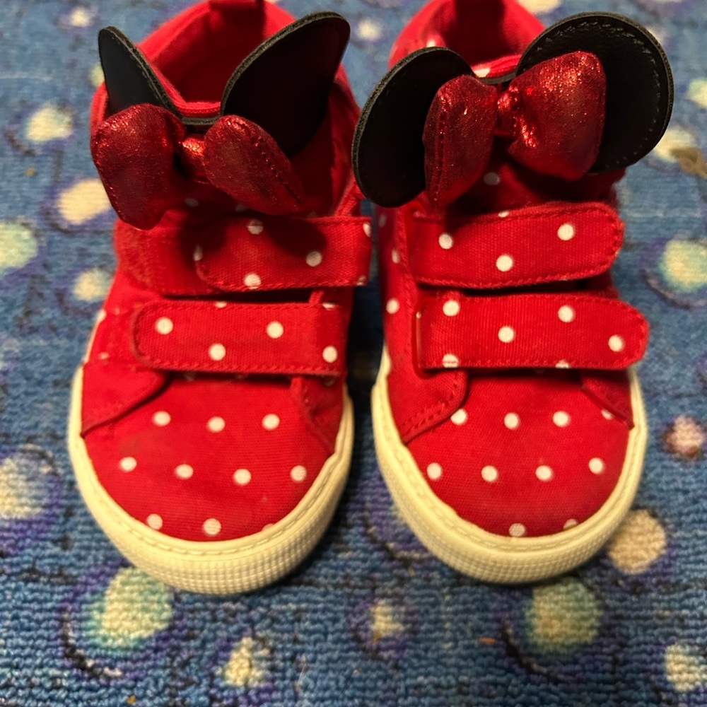 Disney Red Polka Dot Sneakers with Bows